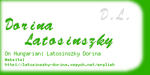 dorina latosinszky business card